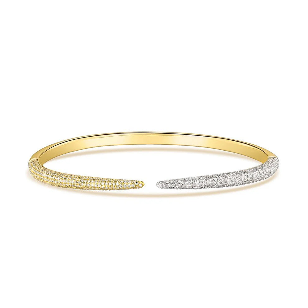 Two Tone Diamond Bangle