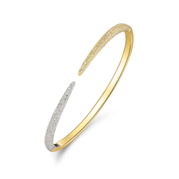 Two Tone Diamond Bangle