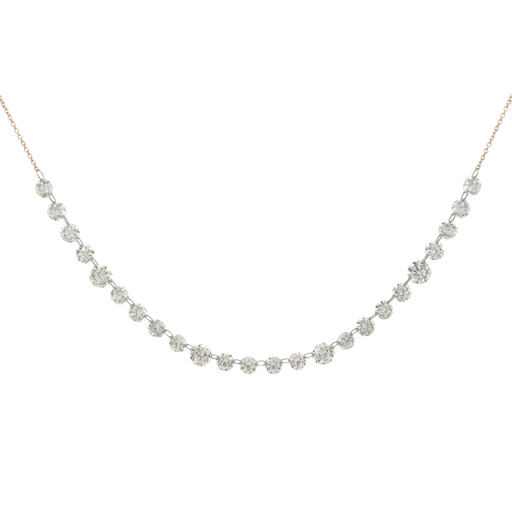 Lab-Grown Drilled Diamond Necklace
