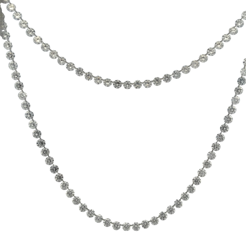 Lab-Grown Drilled Diamond Multi-Way Tennis Necklace