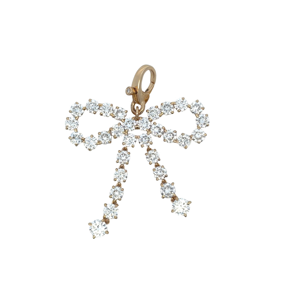 Lab-Grown Diamond Bow Clasp Charm