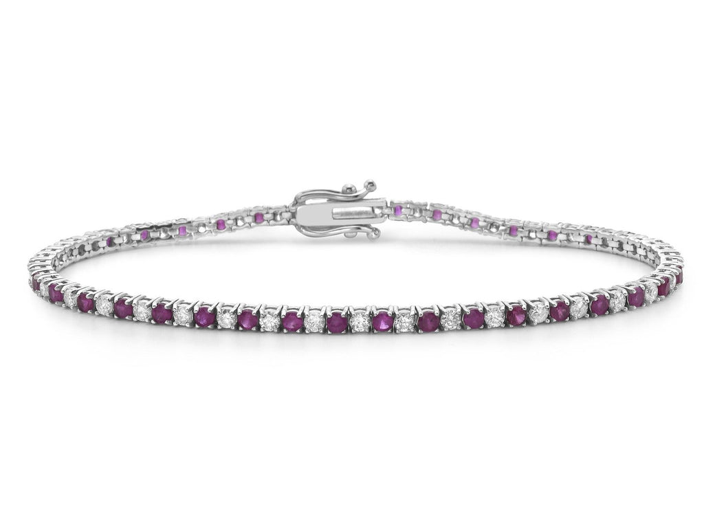 Diamond & Ruby Tennis Bracelet