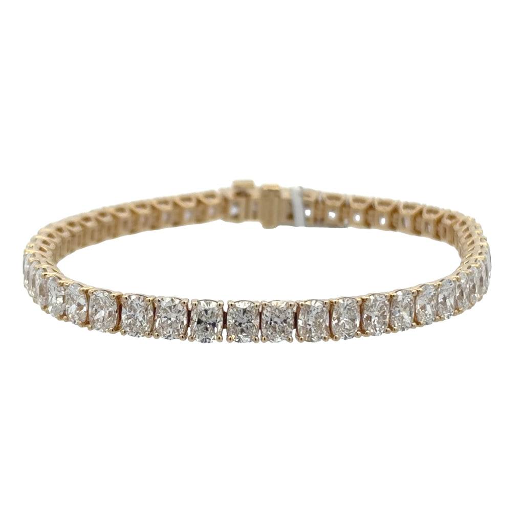 Lab-Grown Elongated Cushion Tennis Bracelet