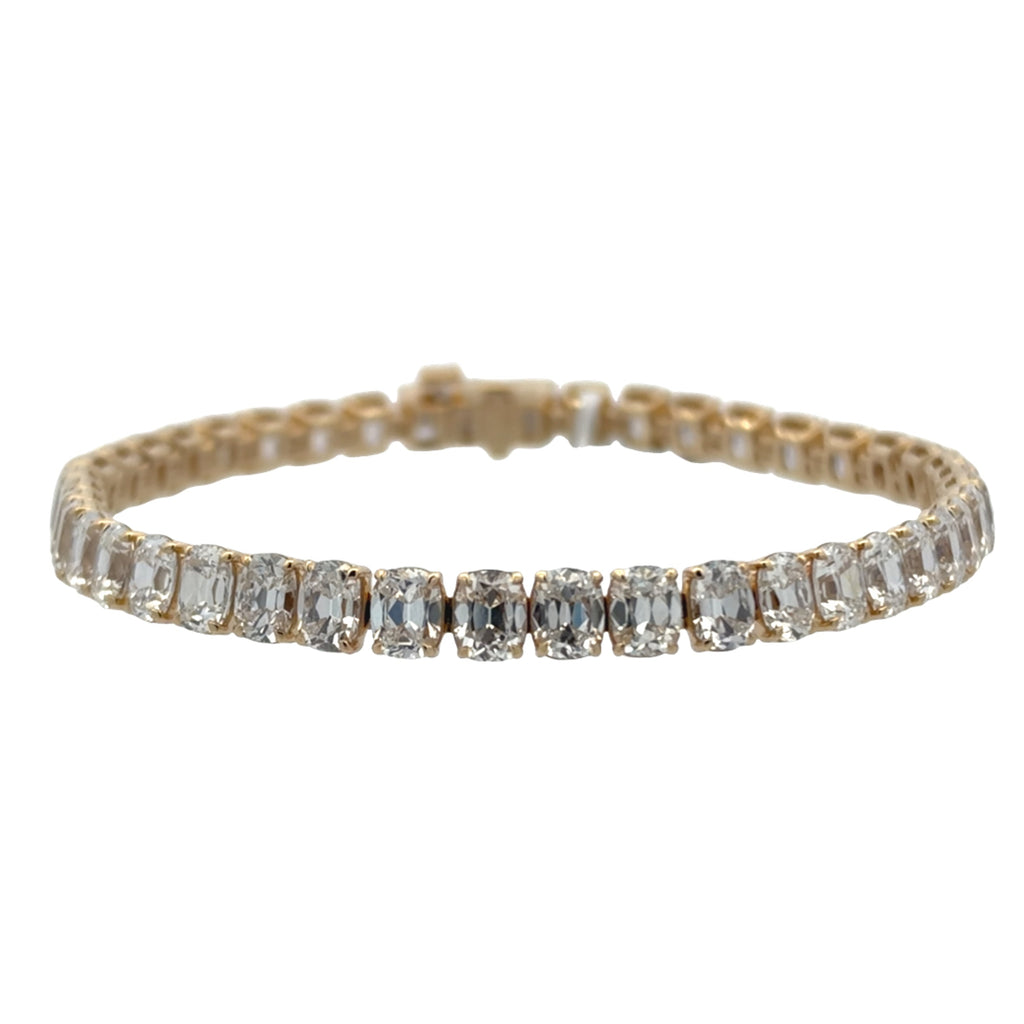 Lab-Grown Antique Elongated Cushion Tennis Bracelet