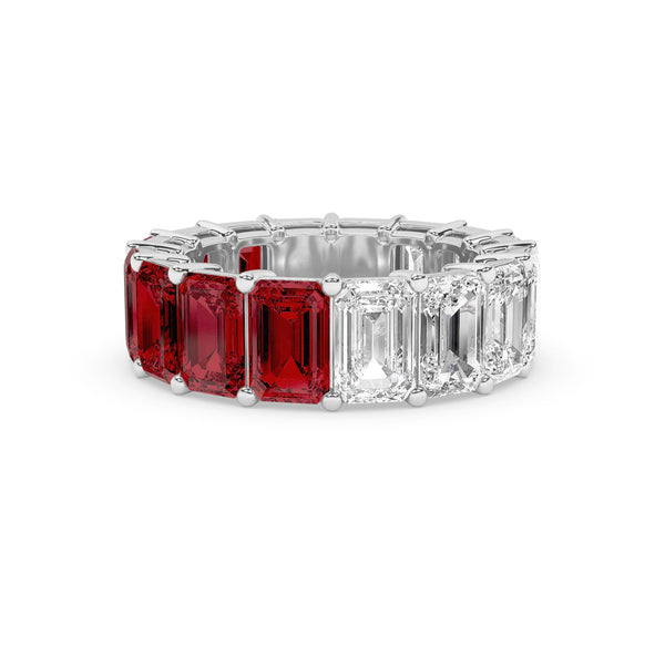 Lab-Grown Ruby Dirty Martini Eternity Ring