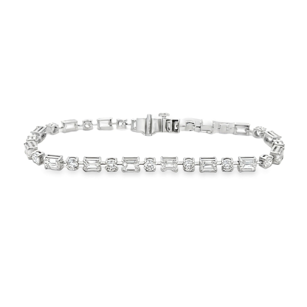 Lab-Grown Floating Baguette & Round Tennis Bracelet