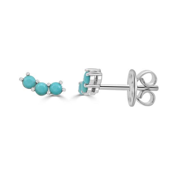 Turquoise Contour Studs