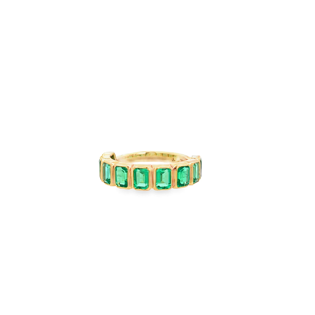 Lab-Grown Emerald Bezel Band