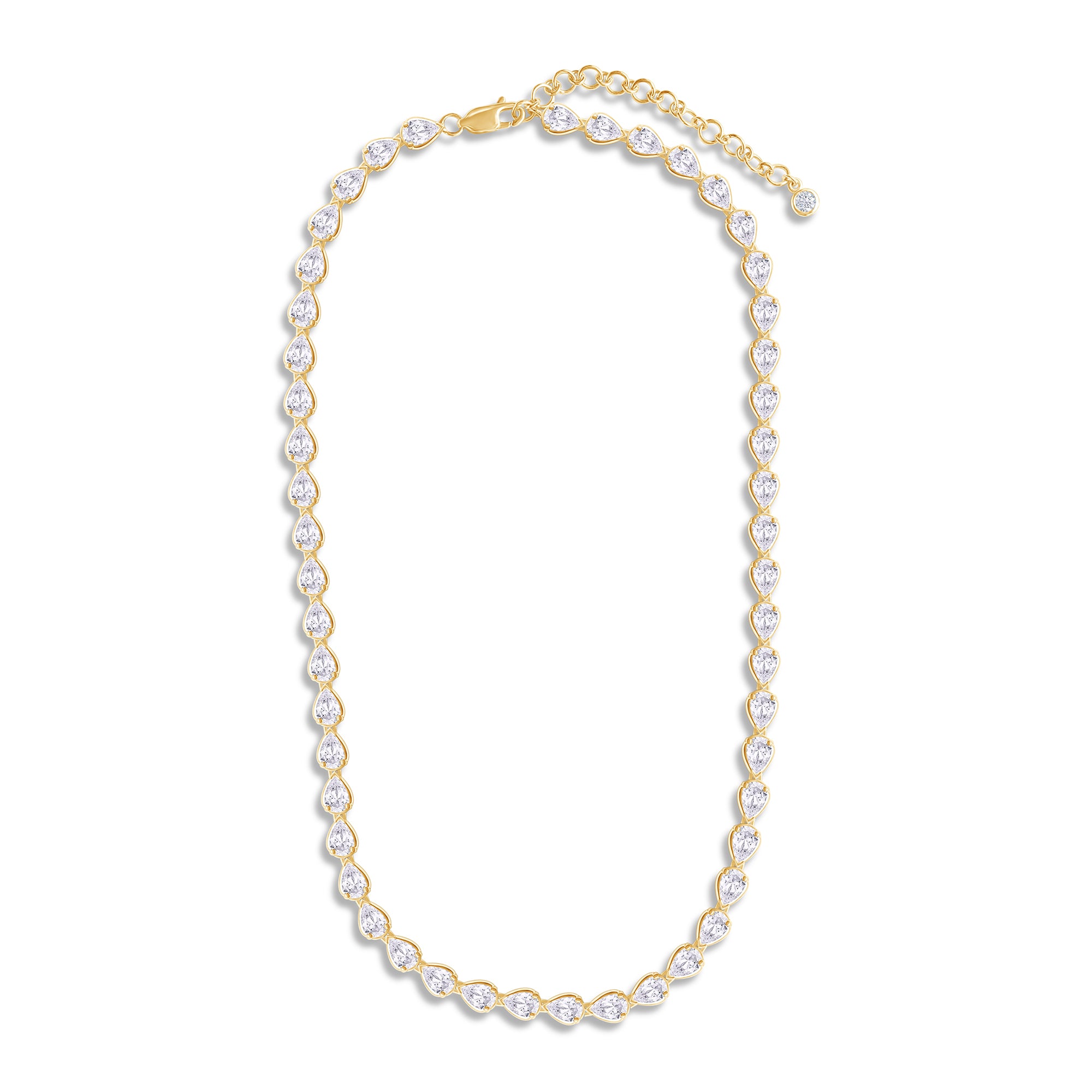 Lab-Grown 16.6 CTW East/West Pear Tennis Necklace – Dallas Diamond Bar