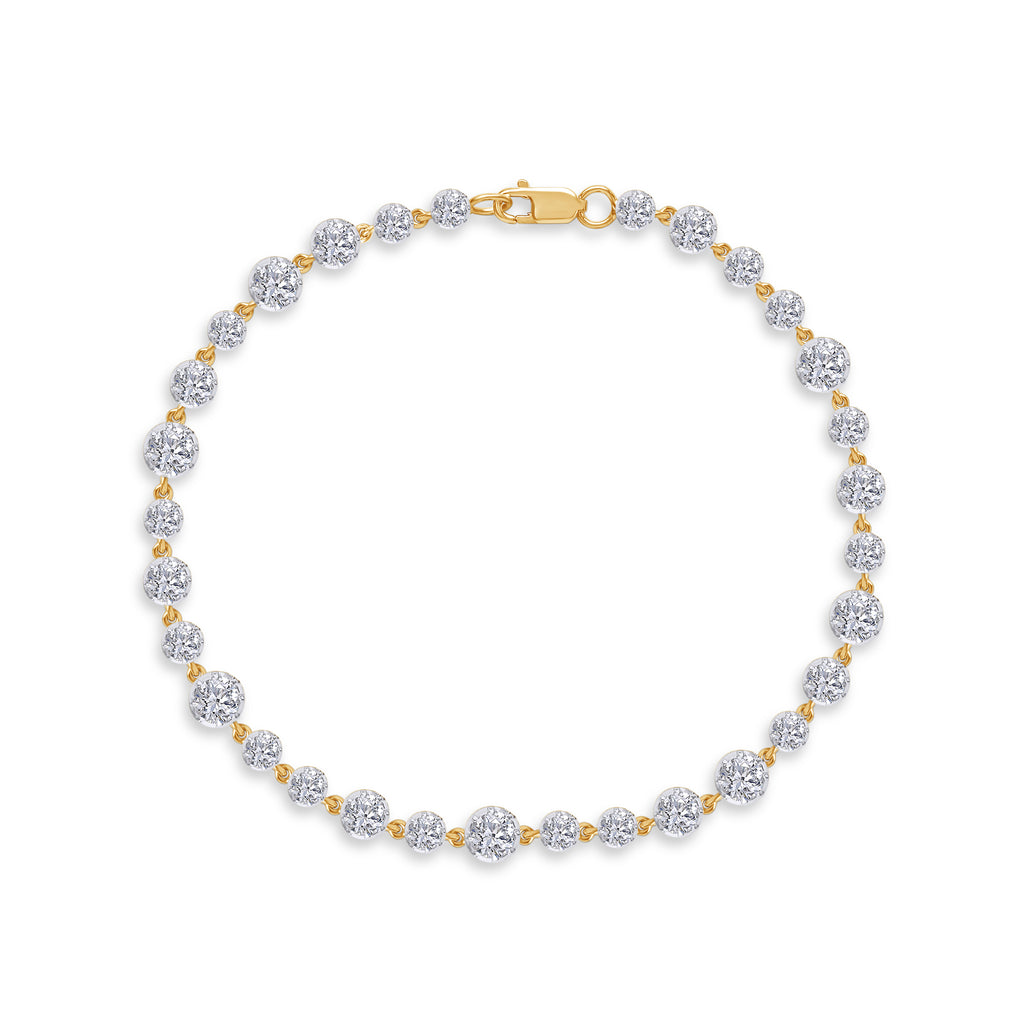 Lab-Grown Georgian Set Tennis Bracelet