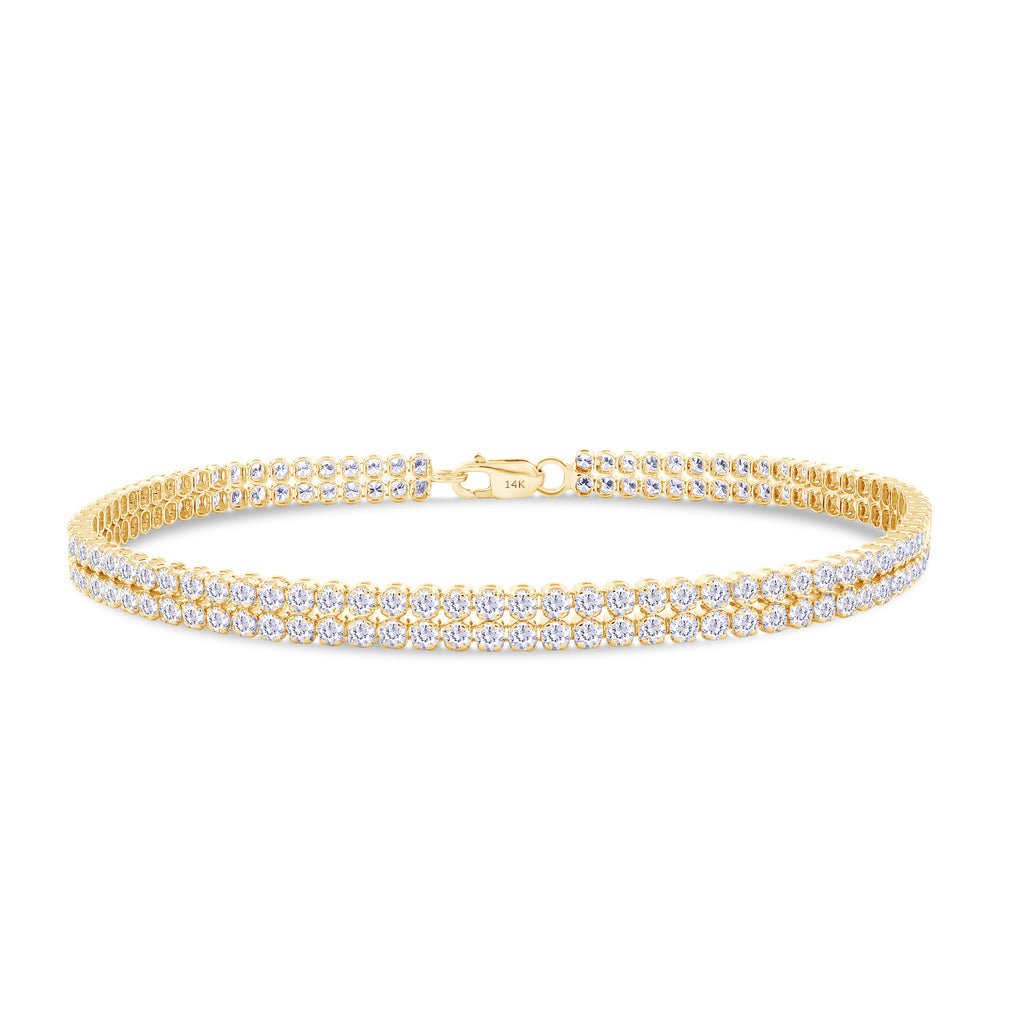 Lab-Grown Double Row Tennis Bracelet