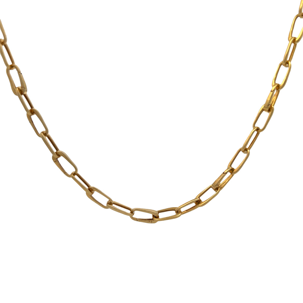 Gold Plated Sterling Silver Paperclip Necklace Chain