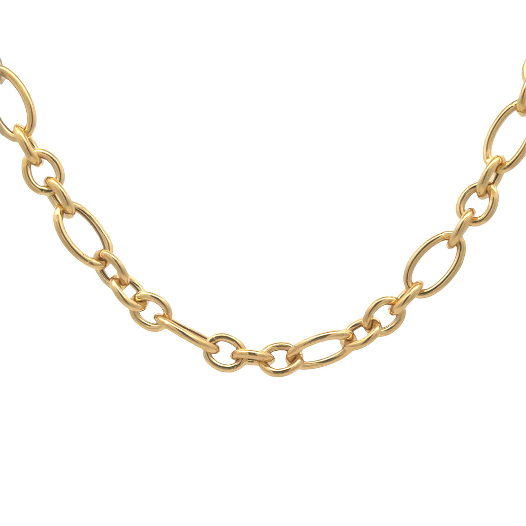 14K Yellow Gold Micron Figaro Chain