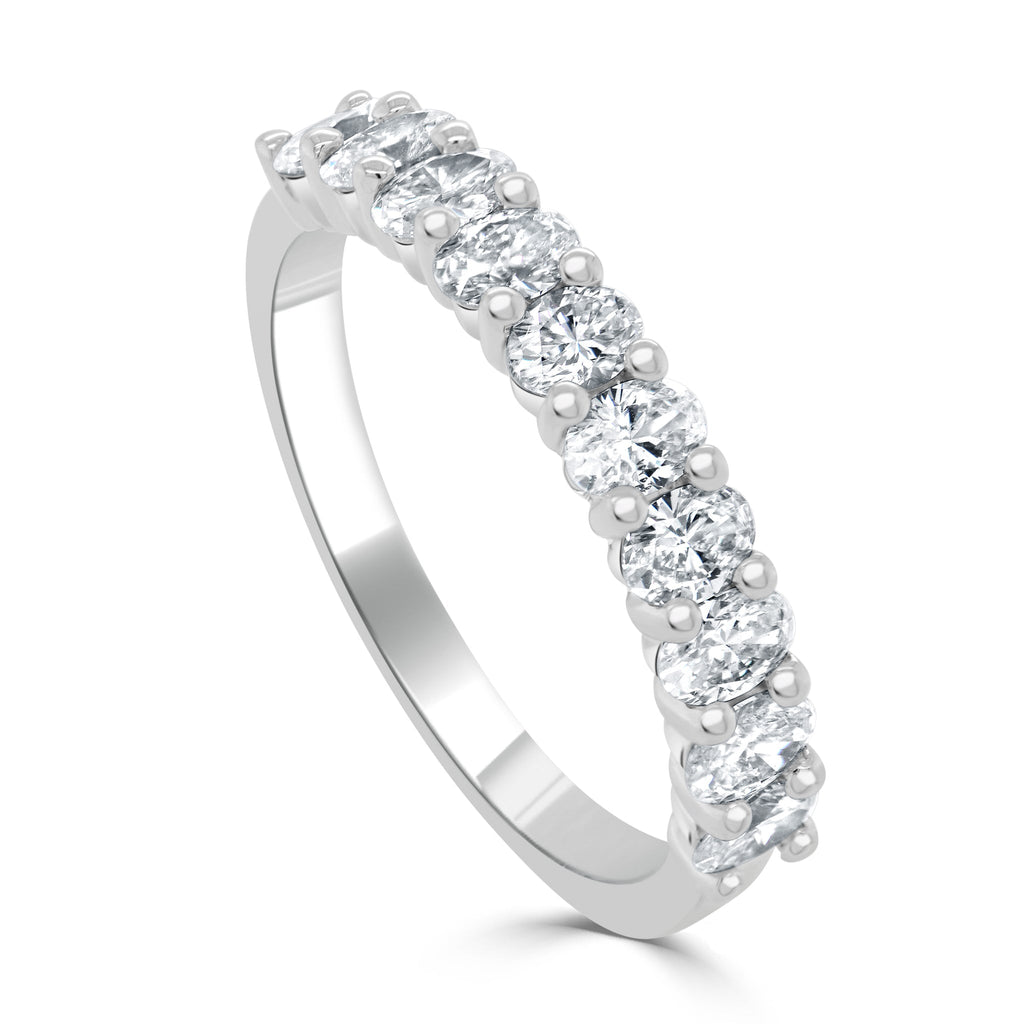 Halfway Oval-Cut Diamond Band