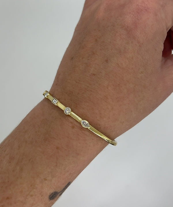 Bezel Diamond Multishape Bangle