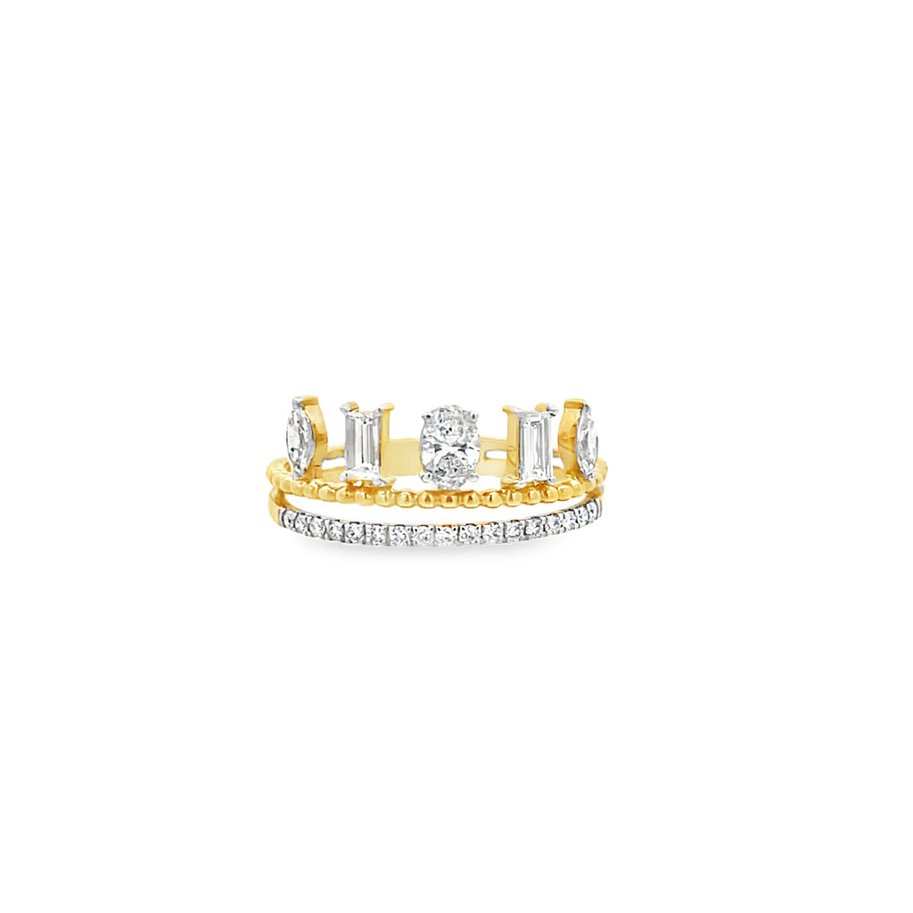 Multi-Shape Crown Ring