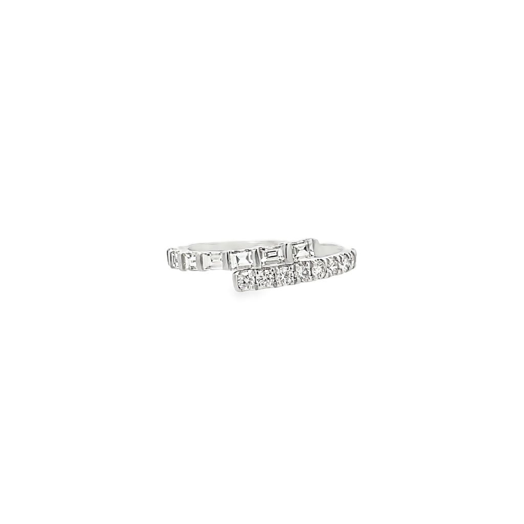 Baguette & Round By-Pass Ring
