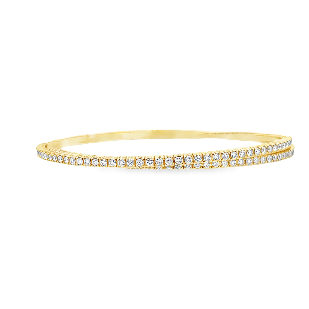 Lab-Grown Double Wrap Tennis Flexi-Bangle
