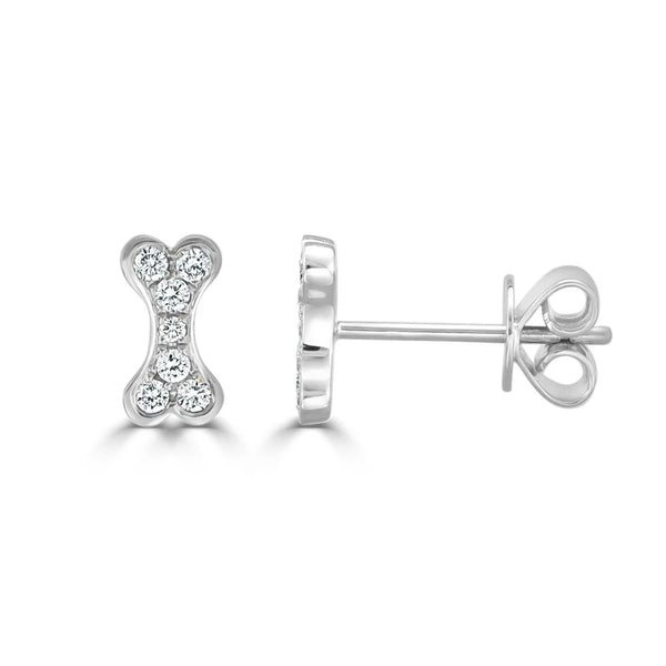 Dog Bone Stud Earrings