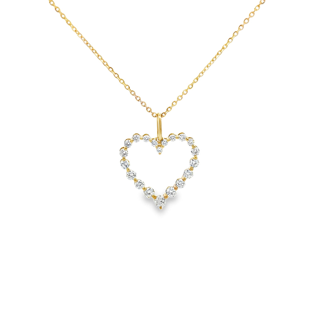 Lab-Grown Bubble Heart Pendant Necklace