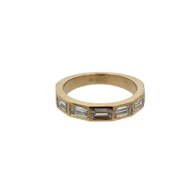 Lab-Grown Bezel Angular Baguette Band