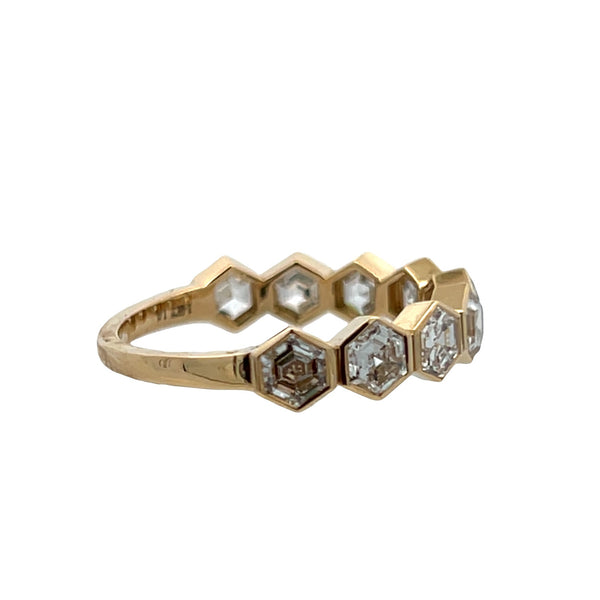 Lab-Grown Bezel Hexagon Band
