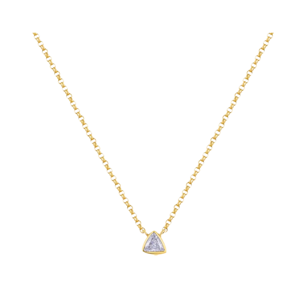 Dainty Trillion Pendant Necklace