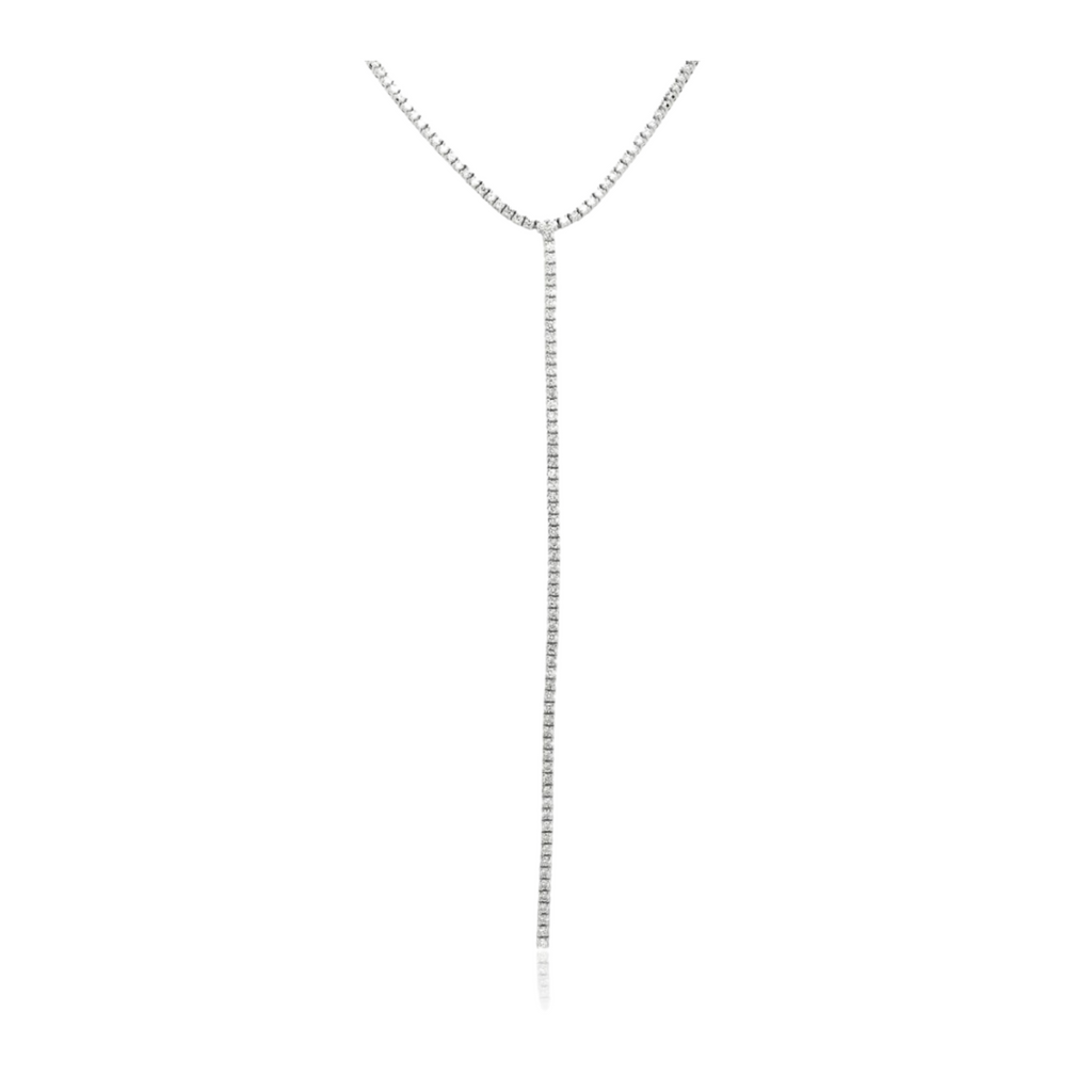 Diamond Lariat Tennis Necklace