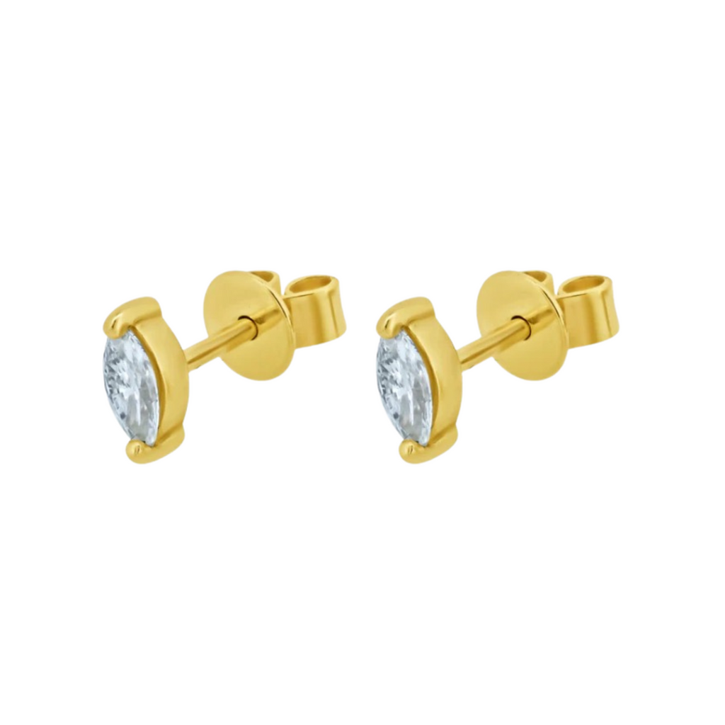 Dainty Marquise Diamond Studs