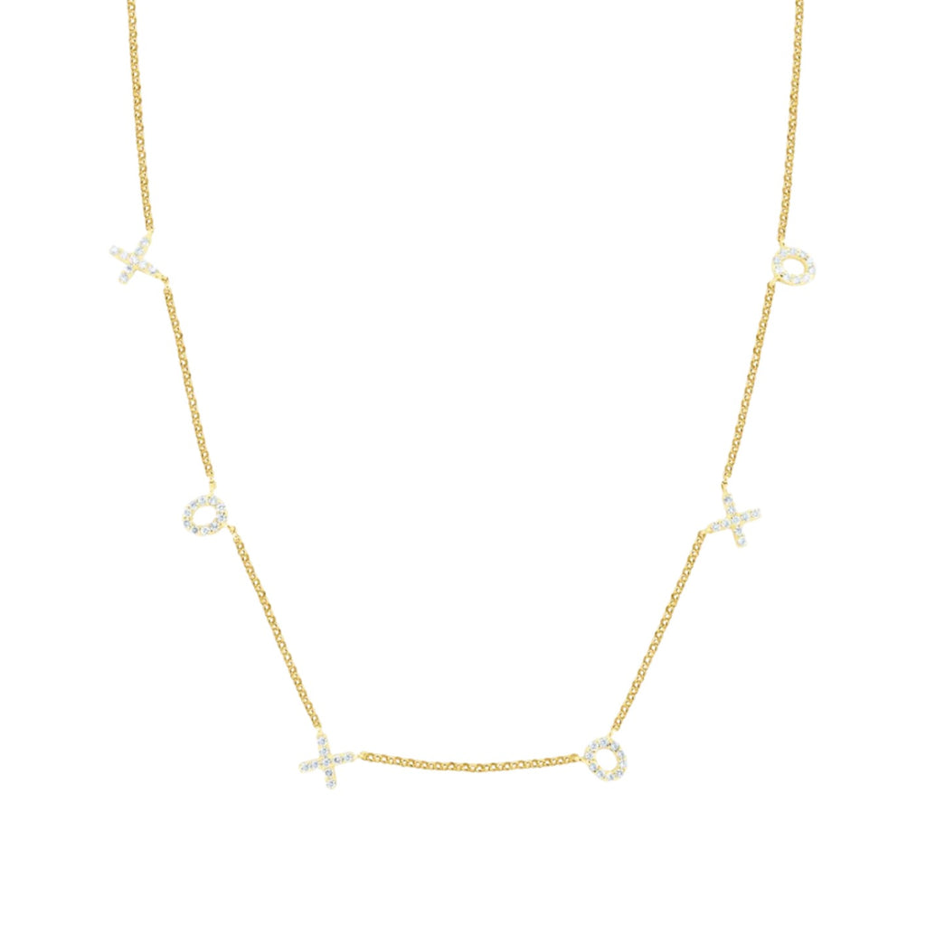 Dainty Station XOXO Necklace