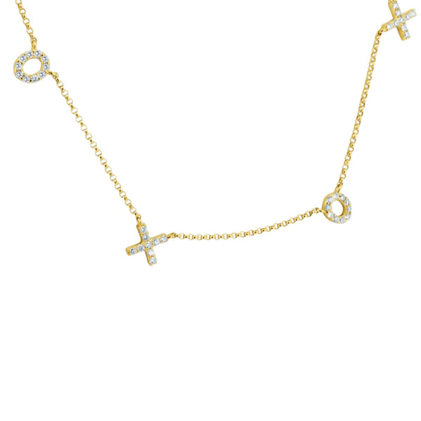 Dainty Station XOXO Necklace