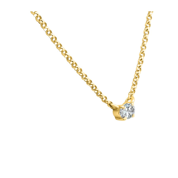 Dainty East/West Oval Diamond Pendant Necklace