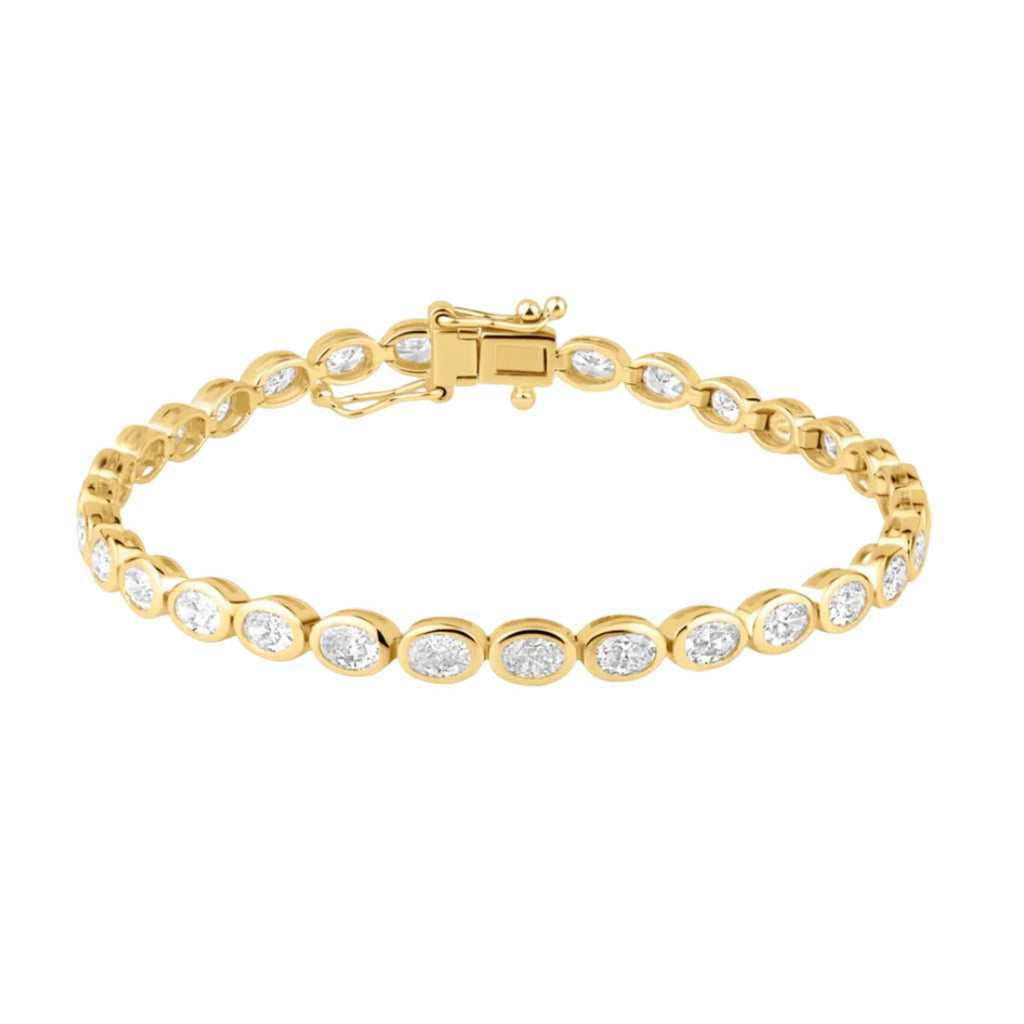 East/West Oval Bezel Tennis Bracelet