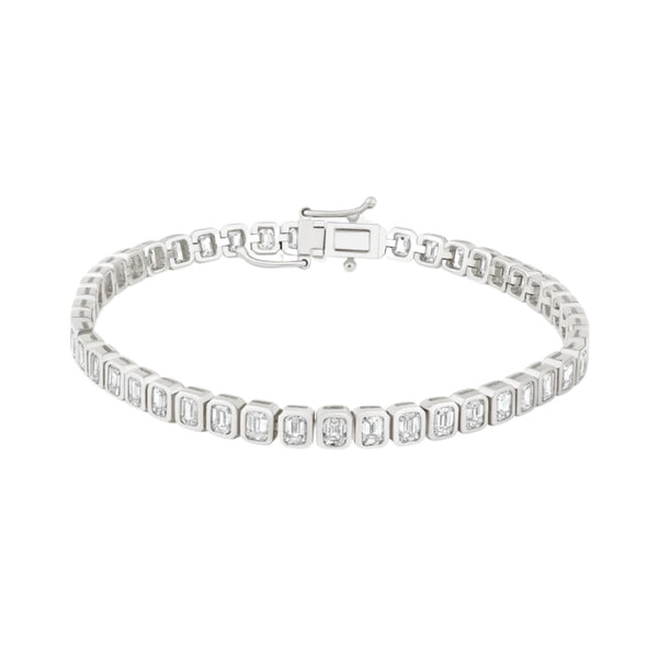 Emerald Bezel Tennis Bracelet