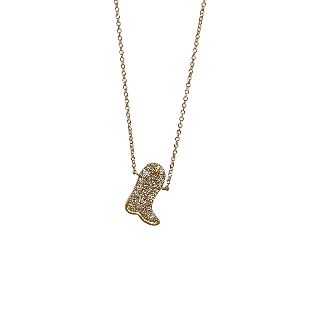 Diamond Cowboy Boot Necklace