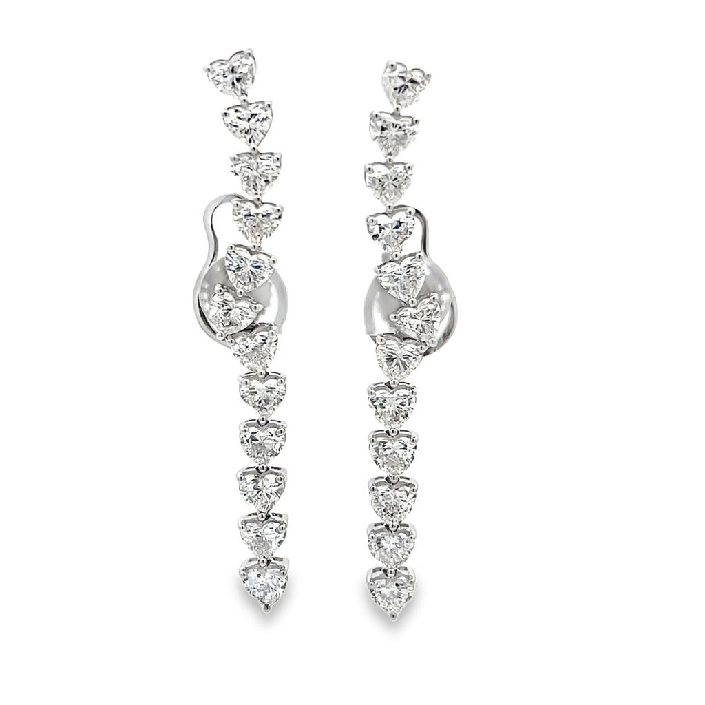 Heart Crawler Dangle Earrings