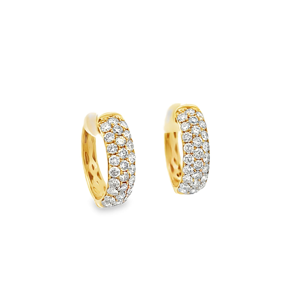 Triple Row Pave Huggies