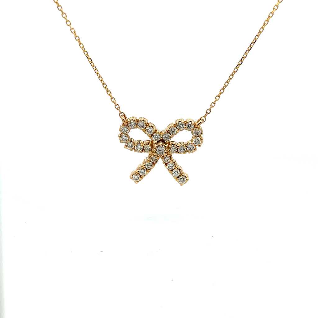 Diamond Bow Necklace