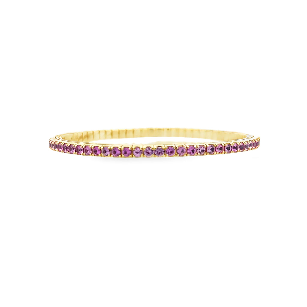 Pink Sapphire Stretchy Tennis Bracelet