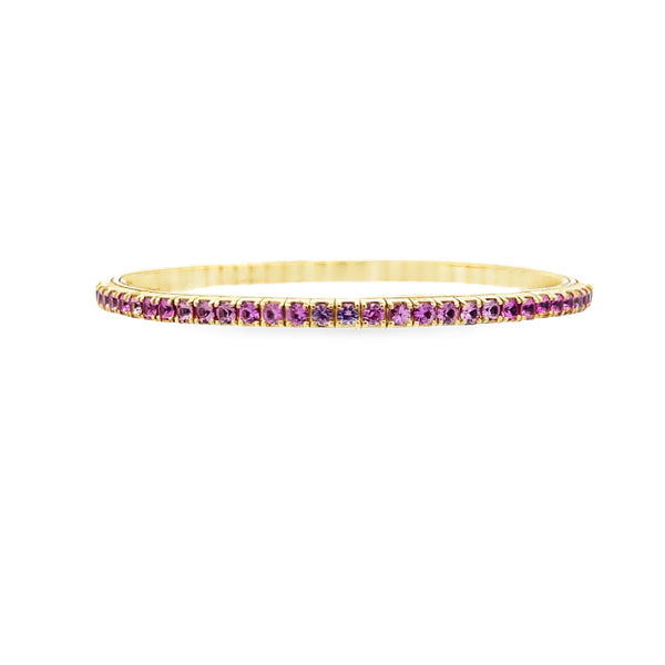 Pink Sapphire Stretchy Tennis Bracelet