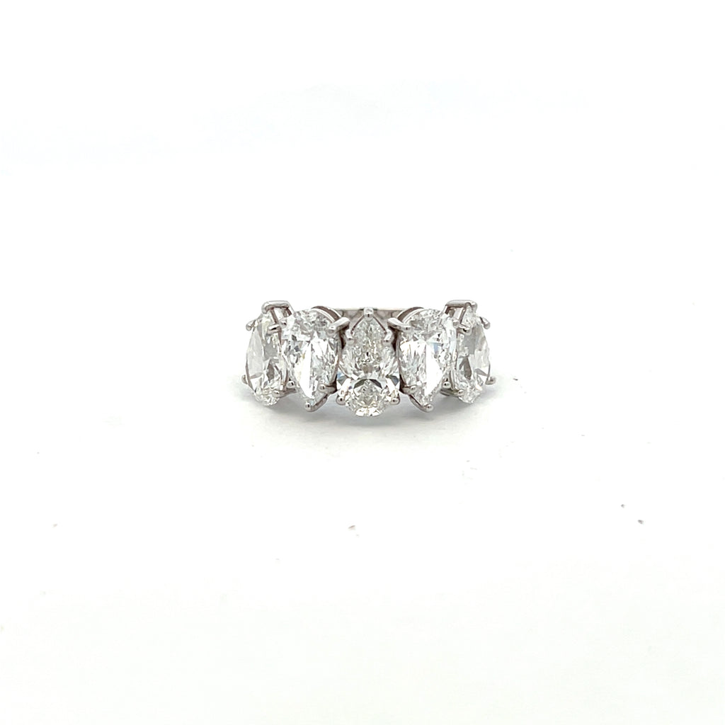 Lab-Grown Bold Babe Alternating N/S Pear Certified Band