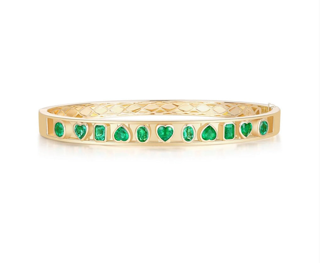Tipsy Emerald Slider Bangle