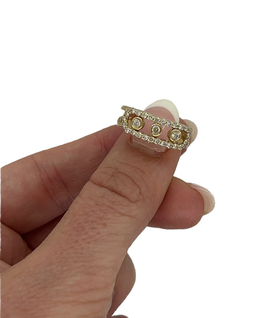 Tipsy Diamond Slider Ring