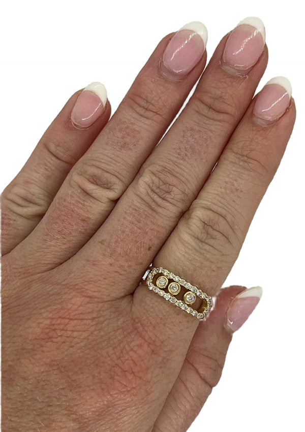 Tipsy Diamond Slider Ring