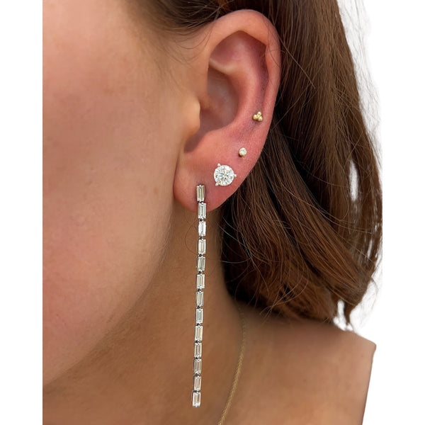 Lab-Grown Diamond Baguette Dangle Earrings