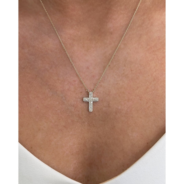 Lab-Grown Confetti Diamond Cross