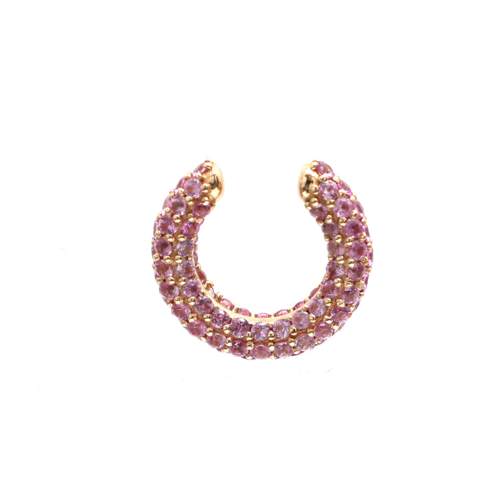 Pave Pink Sapphire Ear Cuff