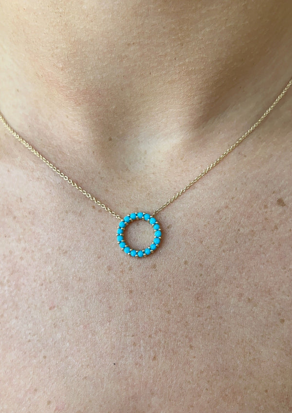 Natural Turquoise Pendant Necklace