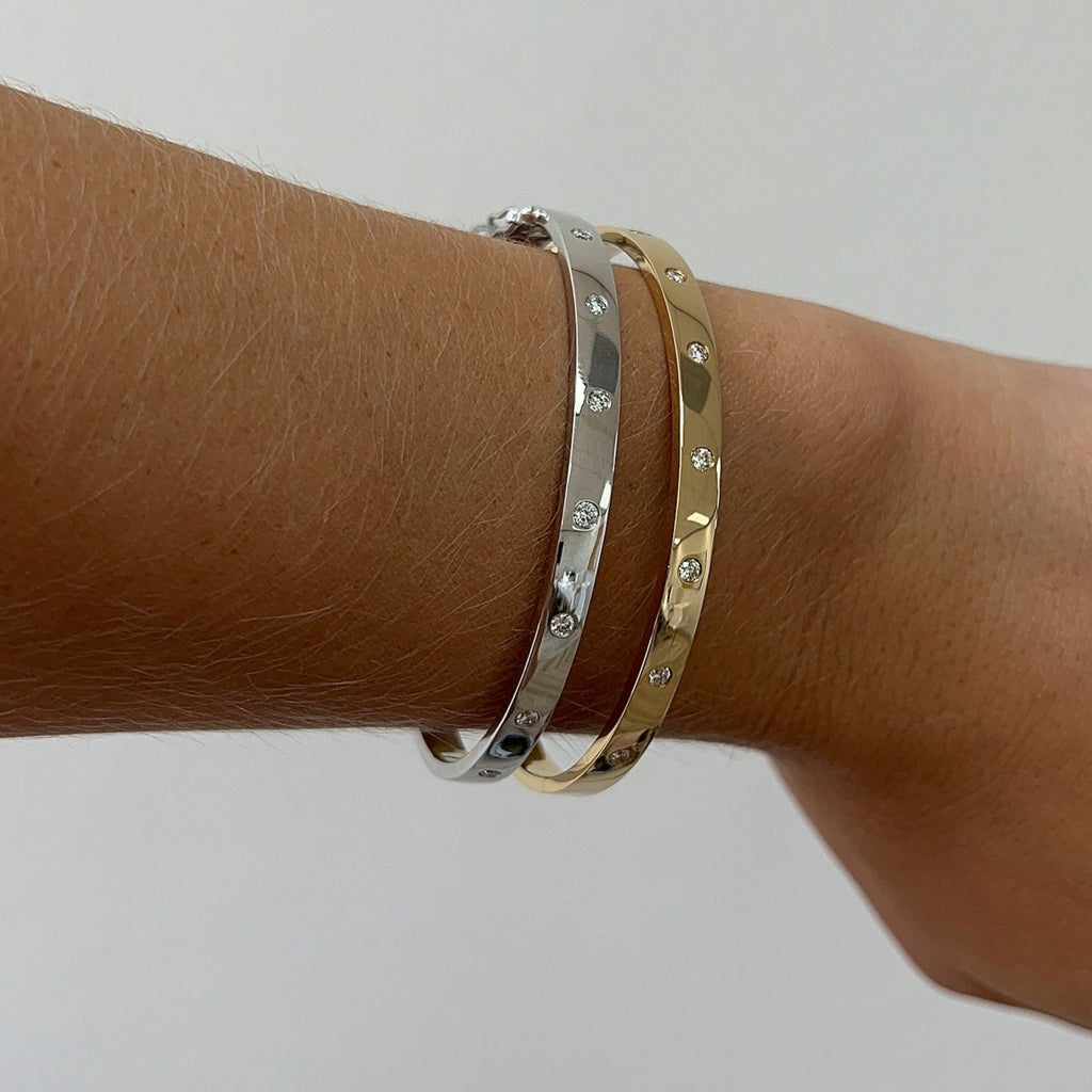 Diamond Inlay Bangle