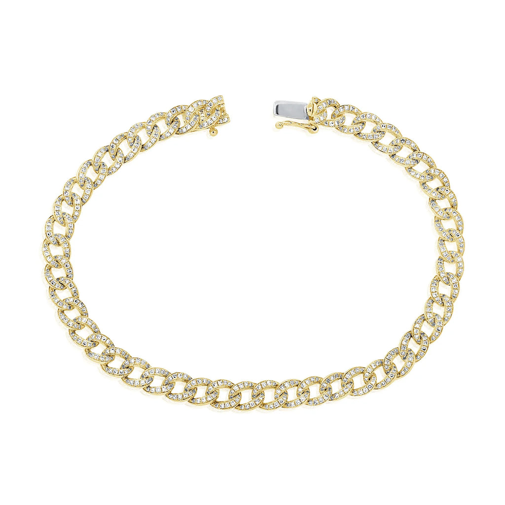 Gold & Diamond Link Bracelet